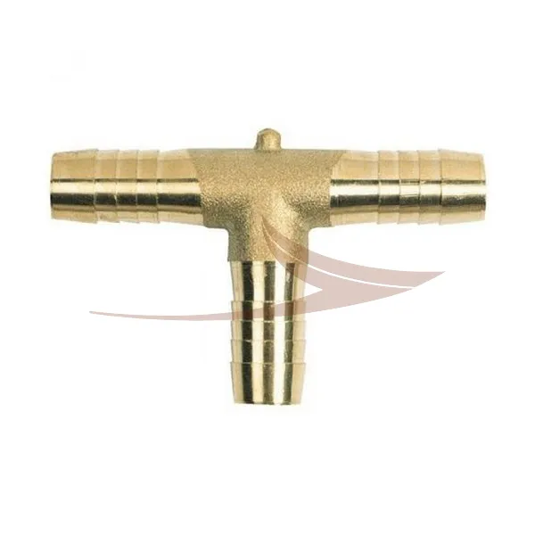 Té en laiton cannelé