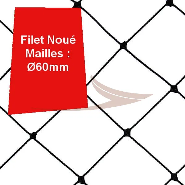 Filet noué maille 60mm