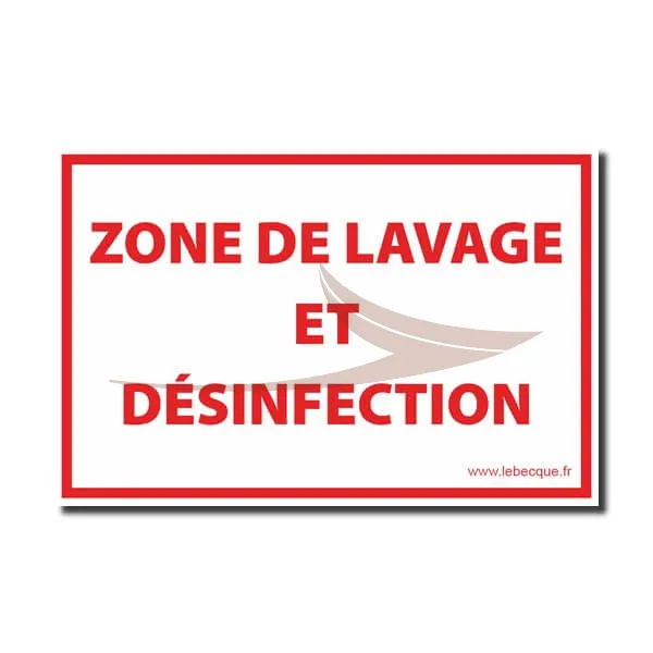 Panneau Zone de Lavage et Desinfection