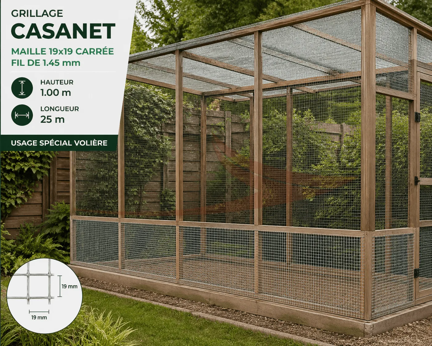 Image de Grillage Casanet Maille 19x19 Carrée